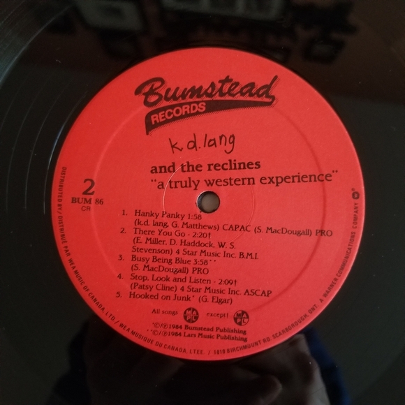 K.D. Lang and the Reclines A Truly Western Exp. Vinyl LP ⏺3/$40+Free Shipping!🚚 - Picture 3 of 8